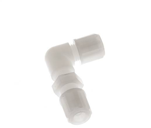 6x4mm PVDF Elbow Compression Fitting Bulkhead 10 bar