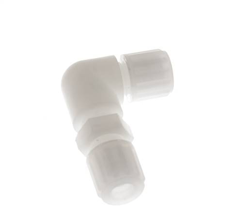 8x6mm PVDF Elbow Compression Fitting Bulkhead 10 bar
