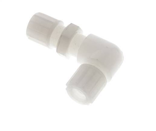 12x10mm PVDF Elbow Compression Fitting Bulkhead 10 bar