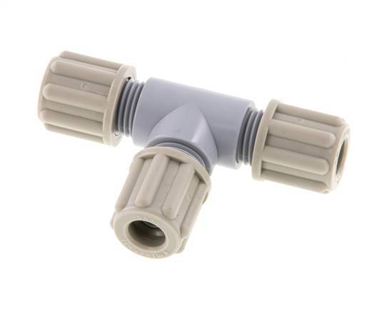 6x4mm PA T-Shape Tee Compression Fitting 10 bar [2 Pieces]