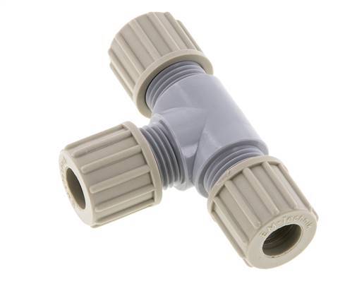 10x8mm PA T-Shape Tee Compression Fitting 10 bar