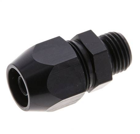 12x6mm & G1/4'' Aluminum Straight Compression Fitting with Male Threads 10 bar PVC and PA [2 Pieces]