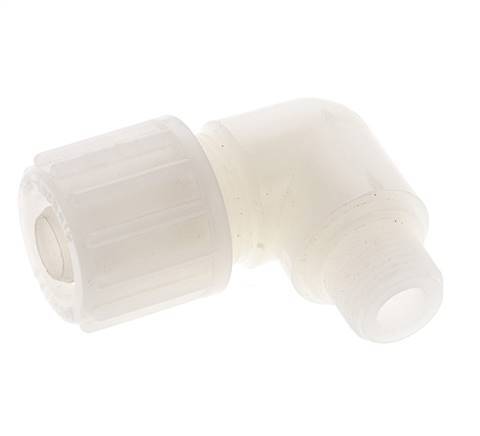 12x6mm & G3/8'' PVDF Elbow Compression Fitting with Male Threads 10 bar PVC and PA