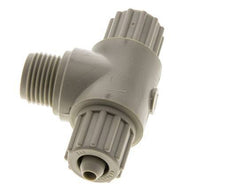 12x6mm & G1/2'' PP T-Shape Tee Compression Fitting with Male Threads 10 bar PVC and PA