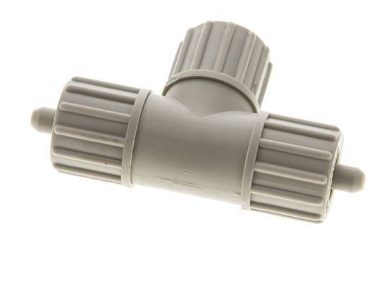 10x4mm PP T-Shape Tee Compression Fitting 10 bar PVC and PA