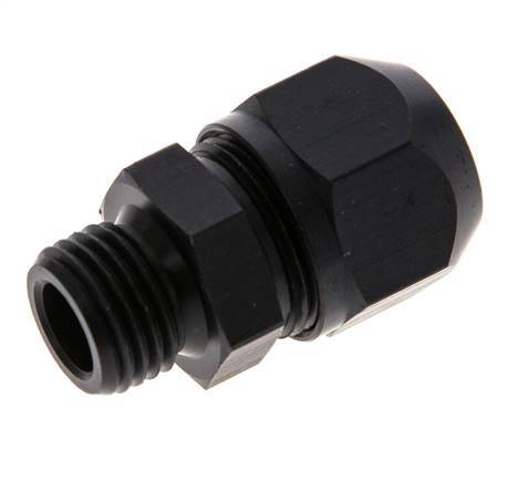 9x6mm & G1/4'' Aluminum Straight Compression Fitting with Male Threads 10 bar PVC and PA