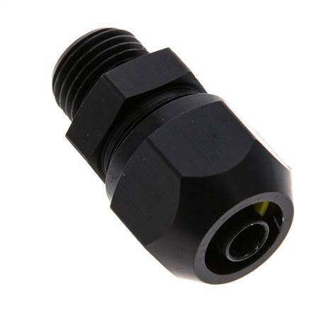 9x6mm & G1/4'' Aluminum Straight Compression Fitting with Male Threads 10 bar PVC and PA