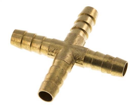 9 mm (3/8'') Brass Cross Hose Connector [2 Pieces]