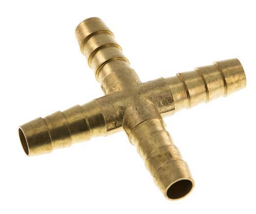 9 mm (3/8'') Brass Cross Hose Connector [2 Pieces]