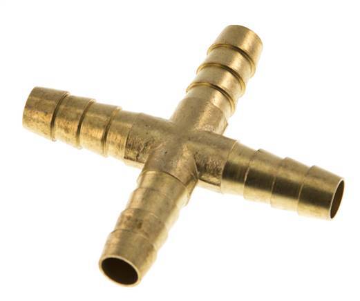 9 mm (3/8'') Brass Cross Hose Connector [2 Pieces]