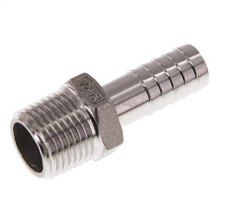 13 mm (1/2'') & 1/2''NPT Stainless Steel 1.4408 Hose Barb Male [2 Pieces]