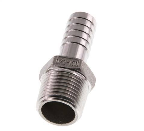 13 mm (1/2'') & 1/2''NPT Stainless Steel 1.4408 Hose Barb Male [2 Pieces]