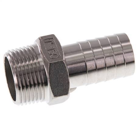 25 mm (1'') & 1''NPT Stainless Steel 1.4408 Hose Barb Male