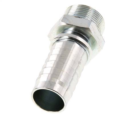 32x48 mm & R1-1/4'' zink plated Steel Hose Pillar with Male Threads DIN EN 14423