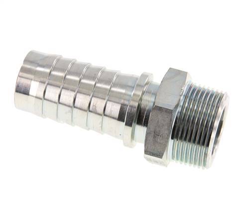 32x48 mm & R1-1/4'' zink plated Steel Hose Pillar with Male Threads DIN EN 14423