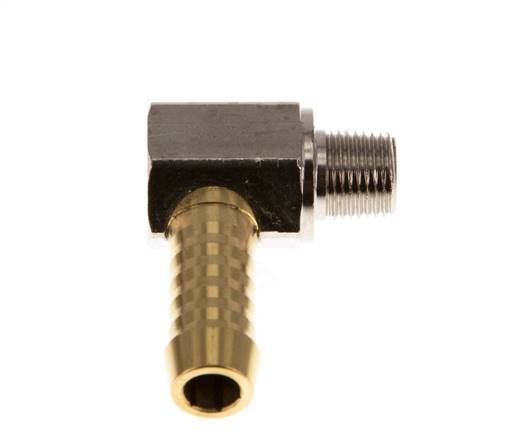 9 mm (3/8'') & R1/8'' Brass Elbow Hose Barb with Male Threads [2 Pieces]