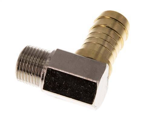 19 mm (3/4'') & R1/2'' Brass Elbow Hose Barb with Male Threads