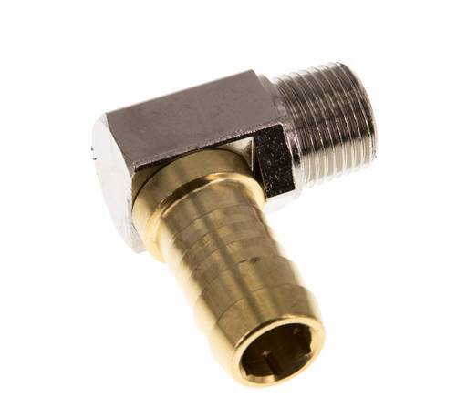 19 mm (3/4'') & R1/2'' Brass Elbow Hose Barb with Male Threads