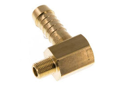 9 mm (3/8'') & M8x0.75 (taper) Brass Elbow Hose Barb with Male Threads [2 Pieces]