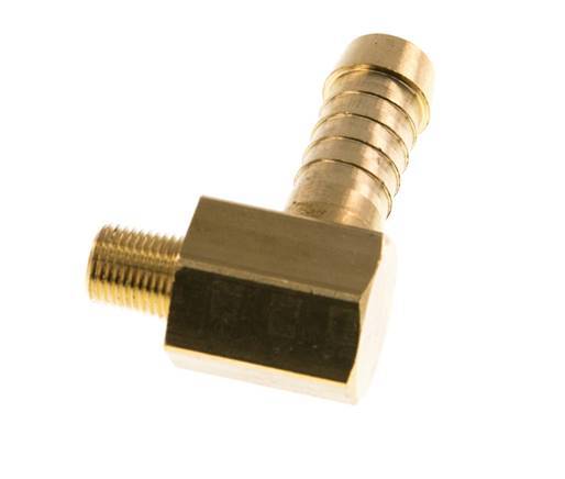 9 mm (3/8'') & M8x0.75 (taper) Brass Elbow Hose Barb with Male Threads [2 Pieces]