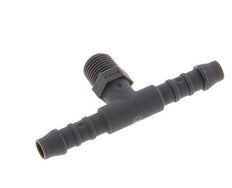 6 mm (1/4'') & R1/8'' PA 6 Tee Hose Barb with Male Threads [10 Pieces]