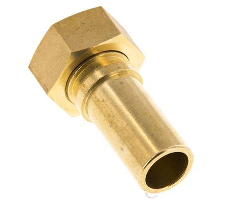 19 mm (3/4'') & G3/4'' Brass Hose Barb Union Nut Flat Sealing Polyurethane Safety collars EN 14420-5 (DIN 2817)