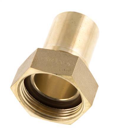 32 mm (1-1/4'') & G1-1/4'' Brass Hose Barb Union Nut Flat Sealing Polyurethane Safety collars EN 14420-5 (DIN 2817)