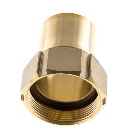 50 mm (2'') & G2'' Brass Hose Barb Union Nut Flat Sealing Polyurethane Safety collars EN 14420-5 (DIN 2817)