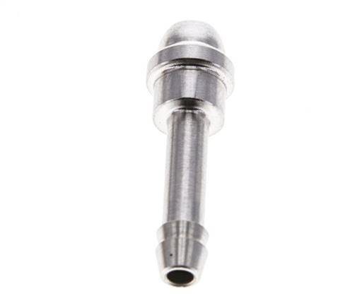 4 mm Stainless Steel Hose Barb without Union Nut (G1/8'') 12mm