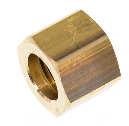6/9/13mm (G1/2'') Brass Union Nut L20.5mm [2 Pieces]