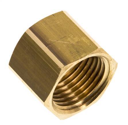 6/9/13mm (G1/2'') Brass Union Nut L20.5mm [2 Pieces]