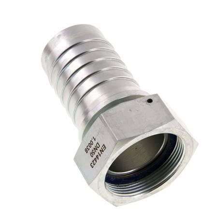 50x68 mm & G2'' zink plated Steel Hose Pillar with Union Nut DIN EN 14423 / DIN 2826