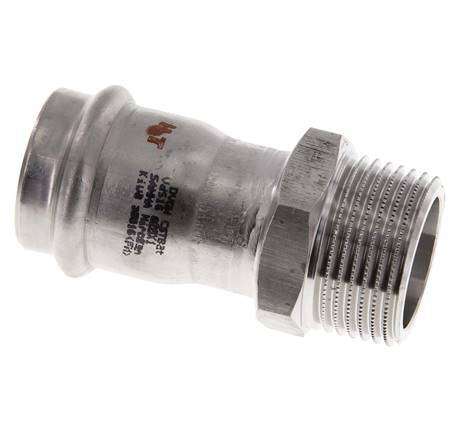 Press Fitting - 28mm Female & R 1'' Male - Stainless Steel