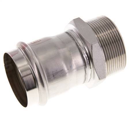 Press Fitting - 54mm Female & R 2'' Male - Stainless Steel