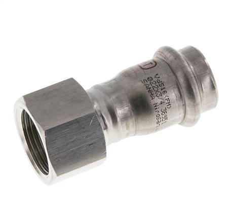 Press Fitting - 22mm Female & Rp 3/4'' Female - Stainless Steel