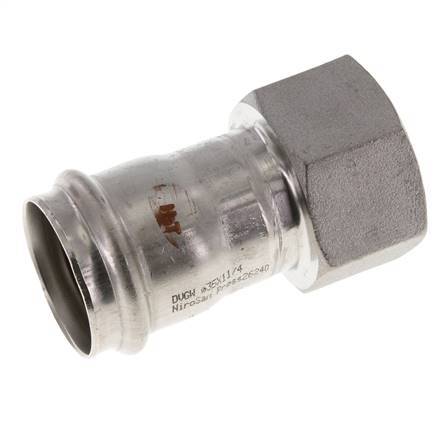 Press Fitting - 35mm Female & Rp 1-1/4'' Female - Stainless Steel
