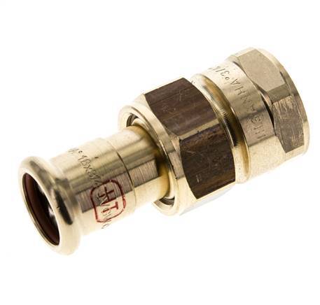 Union Press Fitting - 18mm Female & Rp 3/4'' Female - Copper alloy Flat Sealing