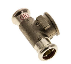 Tee Press Fitting - 15mm Female & Rp 1/2'' Female - Copper alloy