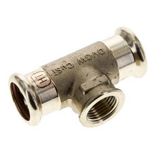 Tee Press Fitting - 22mm Female & Rp 1/2'' Female - Copper alloy