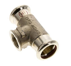 Tee Press Fitting - 22mm Female & Rp 1/2'' Female - Copper alloy