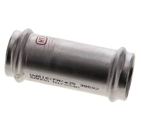 Press Fitting - 35mm Female - Stainless Steel Long