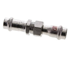 Union Press Fitting - 15mm Female - Stainless Steel Flat Sealing