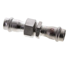 Union Press Fitting - 18mm Female - Stainless Steel Flat Sealing