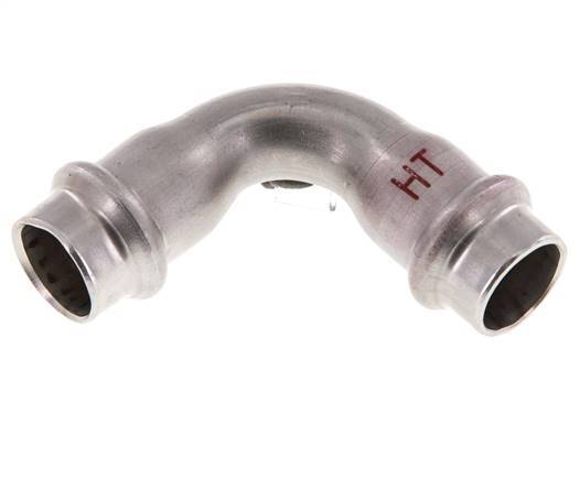 90deg Elbow Press Fitting - 15mm Female - Stainless Steel