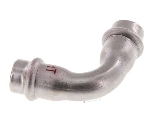 90deg Elbow Press Fitting - 15mm Female - Stainless Steel