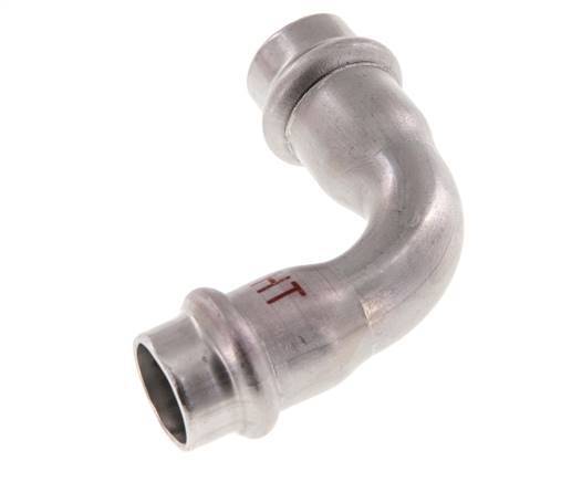 90deg Elbow Press Fitting - 15mm Female - Stainless Steel