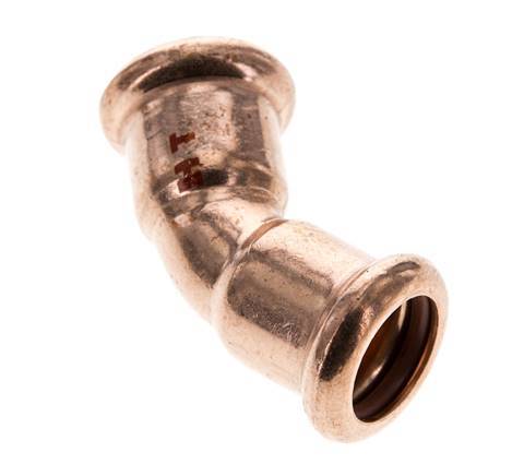 45deg Elbow Press Fitting - 15mm Female - Copper alloy
