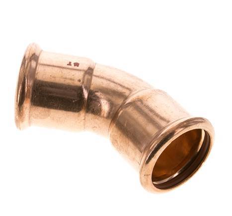 45deg Elbow Press Fitting - 42mm Female - Copper alloy