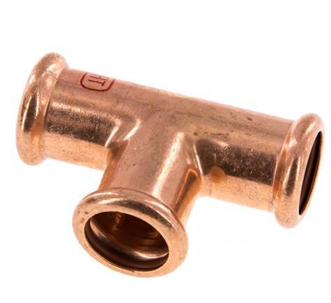 Tee Press Fitting - 22mm Female - Copper alloy