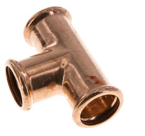 Tee Press Fitting - 28mm Female - Copper alloy